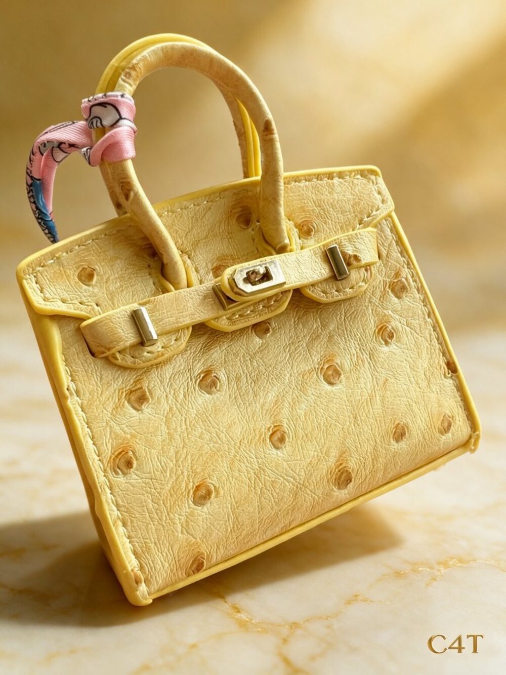 Mini Tote, Bag Charm, Coin Purse, Headphones Holder - Honey
